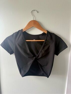 Agent84 S/M Black Twist-Knot Crop Top - Women's